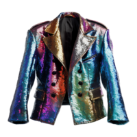 AI generated Sequin jacket isolated on transparent background png