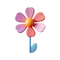 AI generated Flower icon png isolated on transparent background