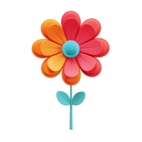 ai gerado flor ícone png isolado em transparente fundo