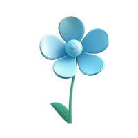 AI generated Flower icon png isolated on transparent background