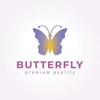 minimalist butterfly logo icon design vector, colorful vintage cute butterfly illustration vector