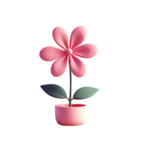 AI generated Flower icon png isolated on transparent background