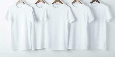 AI generated white tshirt mockup background photo