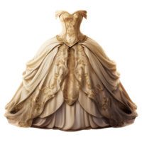 AI generated Princess dress isolated on transparent background png