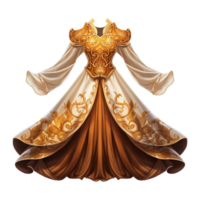 AI generated Princess dress isolated on transparent background png