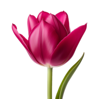 ai generato magenta tulipano isolato su trasparente sfondo png