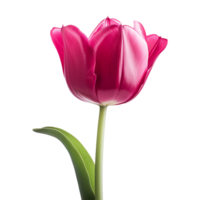 ai gerado magenta tulipa isolado em transparente fundo png