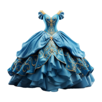 ai généré Princesse robe isolé sur transparent Contexte png