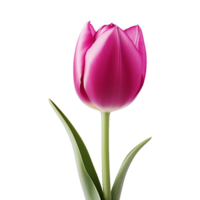 ai generado magenta tulipán aislado en transparente antecedentes png