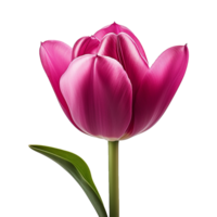 ai generado magenta tulipán aislado en transparente antecedentes png
