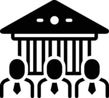 Solid icon for lawyers vector