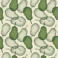 Jackfruit seamless pattern hand drawn vector illustration. Jackfruited repeating background with exotic fruits tropical fruit pulp. Food, harvest for label, print, design, wrapping, textile, paper