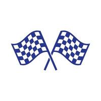 Checkered flags icon set vector image
