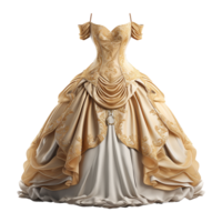 ai generiert Prinzessin Kleid isoliert auf transparent Hintergrund png