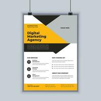 Digital marketing agency business flyer design vector template