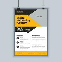 Digital marketing agency business flyer design vector template