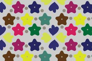 Cute colorful stars pattern background vector