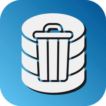 Eliminar datos vector glifo degradado antecedentes icono para personal y comercial usar.