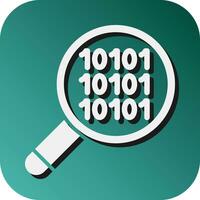 Code Search Vector Glyph Gradient Background Icon For Personal And Commercial Use.