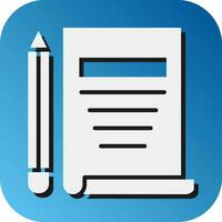 Notebook Vector Glyph Gradient Background Icon For Personal And Commercial Use.