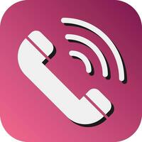Hotline Vector Glyph Gradient Background Icon For Personal And Commercial Use.
