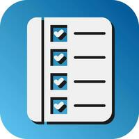 Checklist Vector Glyph Gradient Background Icon For Personal And Commercial Use.