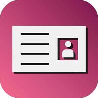 License To Work Vector Glyph Gradient Background Icon For Personal And Commercial Use.