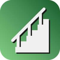 Stairs Vector Glyph Gradient Background Icon For Personal And Commercial Use.