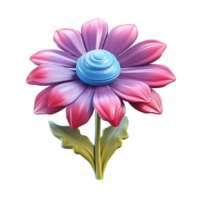 AI generated Flower icon png isolated on transparent background