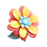 AI generated Flower icon png isolated on transparent background