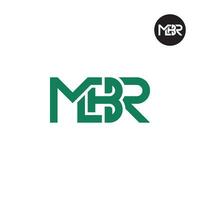 Letter MBR Monogram Logo Design vector