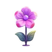 AI generated Flower icon png isolated on transparent background