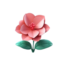 AI generated Flower icon png isolated on transparent background