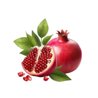 AI generated Pomegranate png isolated on transparent background