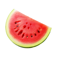 ai generiert Wassermelone Scheibe Obst isoliert auf transparent Hintergrund png