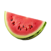 AI generated Watermelon slice fruit isolated on transparent background png