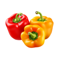 AI generated Bell peppers isolated on transparent background png