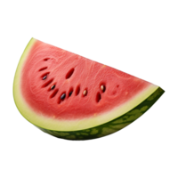 AI generated Watermelon slice fruit isolated on transparent background png