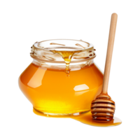 ai generato dolce miele vaso isolato su trasparente sfondo png