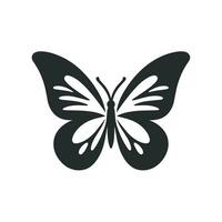 Butterfly silhouette icon. Clipart image isolated on white background vector