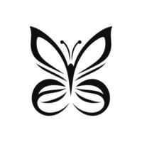 mariposa silueta icono. clipart imagen aislado en blanco antecedentes vector