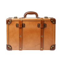 AI generated Large travel bag suitcase with wheels and handle isolated on transparent background png