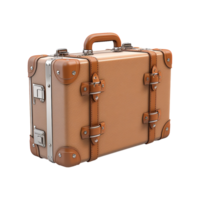 AI generated Large travel bag suitcase with wheels and handle isolated on transparent background png