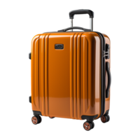 AI generated Large travel bag suitcase with wheels and handle isolated on transparent background png