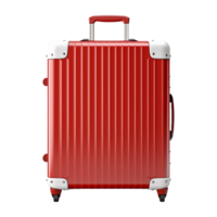 AI generated Large travel bag suitcase with wheels and handle isolated on transparent background png