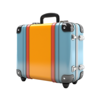 AI generated Large travel bag suitcase with wheels and handle isolated on transparent background png