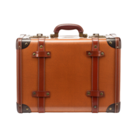 AI generated Large travel bag suitcase with wheels and handle isolated on transparent background png