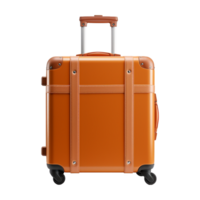 AI generated Large travel bag suitcase with wheels and handle isolated on transparent background png