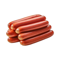 AI generated Fresh sausages isolated on transparent background png