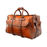 AI generated Large travel bag suitcase with wheels and handle isolated on transparent background png